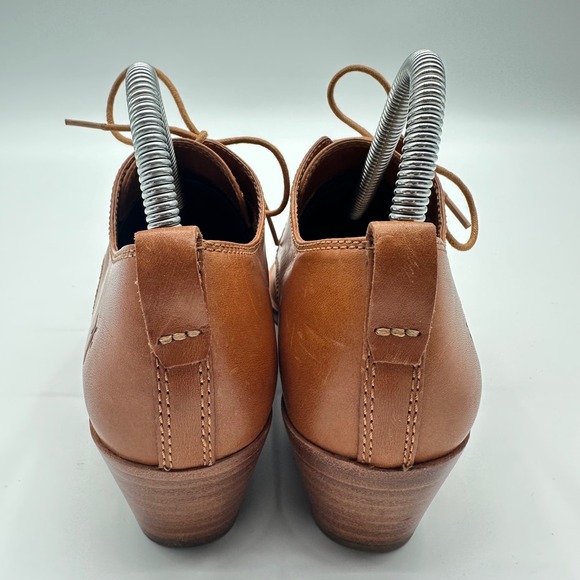 Frye Women Tan Leather Jillian Oxford Lace Up Pointed Toe Shoes 3472689 Size 8M - Picture 7 of 16